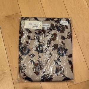 Evereve Floral Dress - Cream and Brown